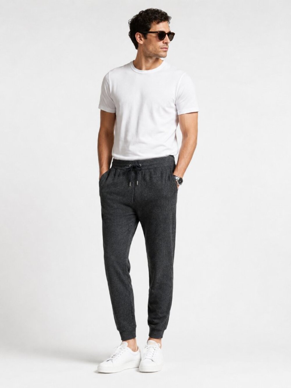 Orlebar Brown Beagi Towelling Sweatpants Mid Grey Cotton Joggers Size M